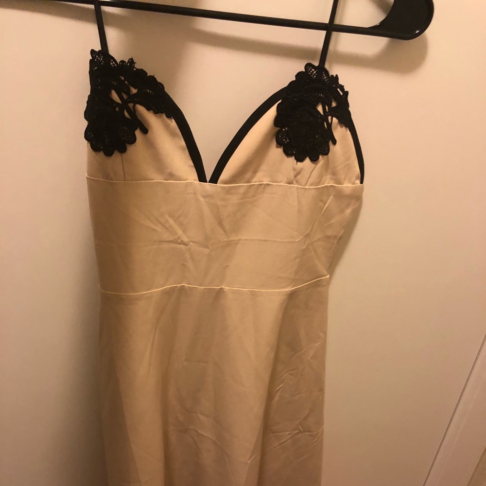 Beige midi dress